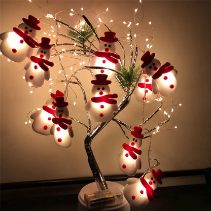 20 Led Snowman Christmas Tree Light