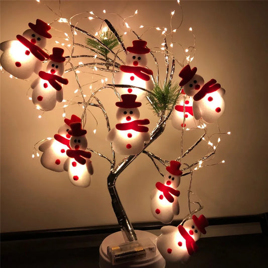20 Led Snowman Christmas Tree Light