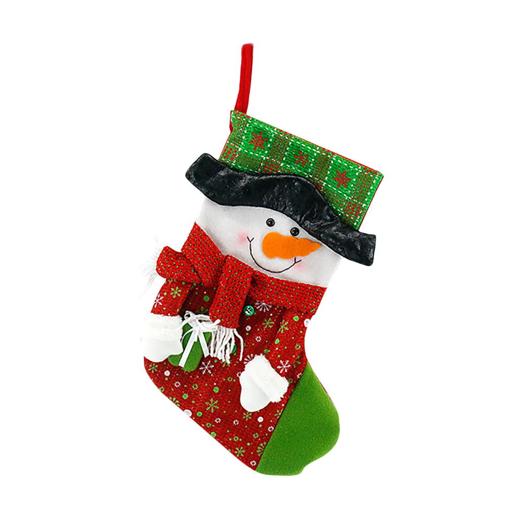 Christmas Stocking Santa Snowman