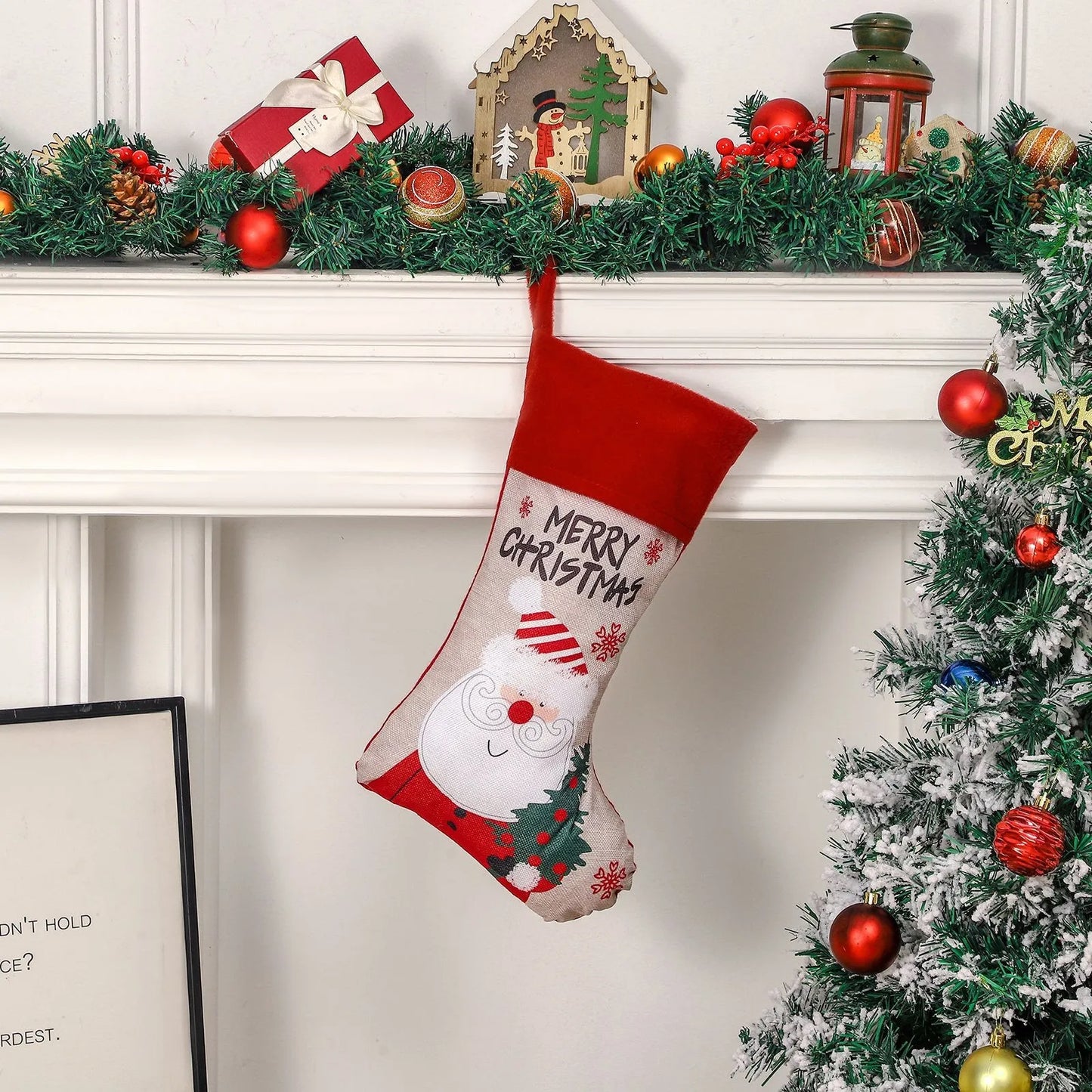 Christmas Stockings Santa Snowman
