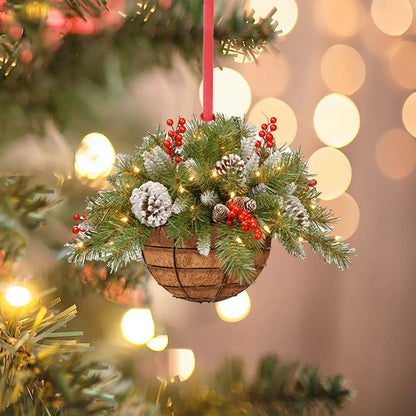 Christmas Artificial Hanging Basket