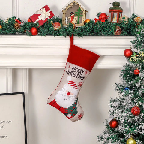 Christmas Stockings Santa Snowman
